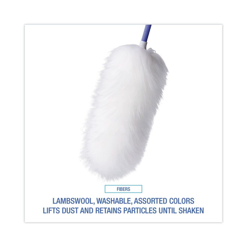 Lambswool Duster, Plastic Handle Extends 35" to 48" Handle, Assorted Colors - Image 3