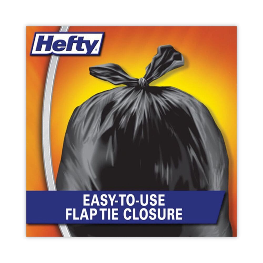 Easy Flaps Trash Bags, 30 gal, 0.85 mil, 30" x 33", Black, 40 Bags/Box, 6 Boxes/Carton - Image 5