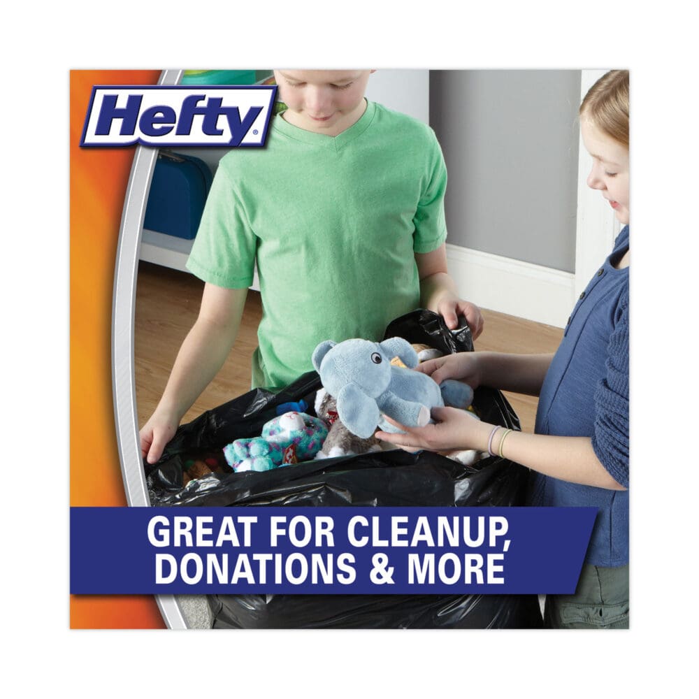 Easy Flaps Trash Bags, 30 gal, 0.85 mil, 30" x 33", Black, 40 Bags/Box, 6 Boxes/Carton - Image 4