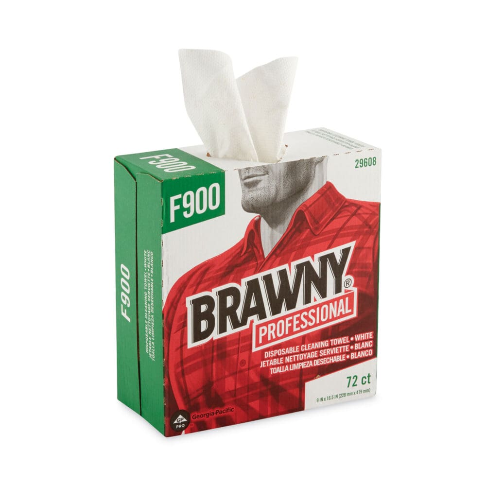 FLAX 900 Heavy Duty Cloths, 9 x 16.5, White, 72/Box, 10 Box/Carton - Image 3