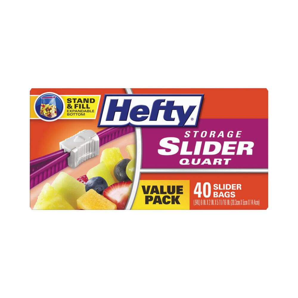 Slider Bags, 1 qt, 1.5 mil, 8" x 7", Clear, 40 Bags/Box, 9 Boxes/Carton - Image 4
