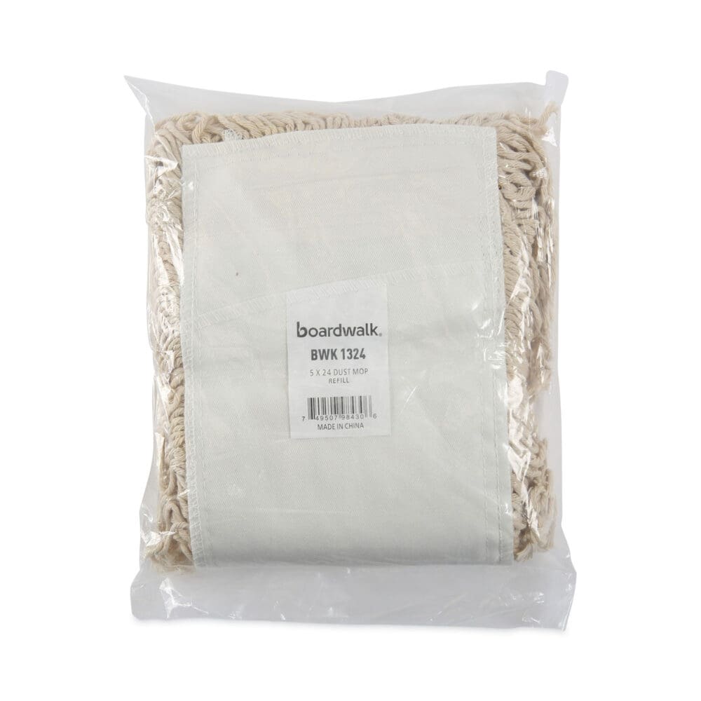 Industrial Dust Mop Head, Hygrade Cotton, 24w x 5d, White - Image 5