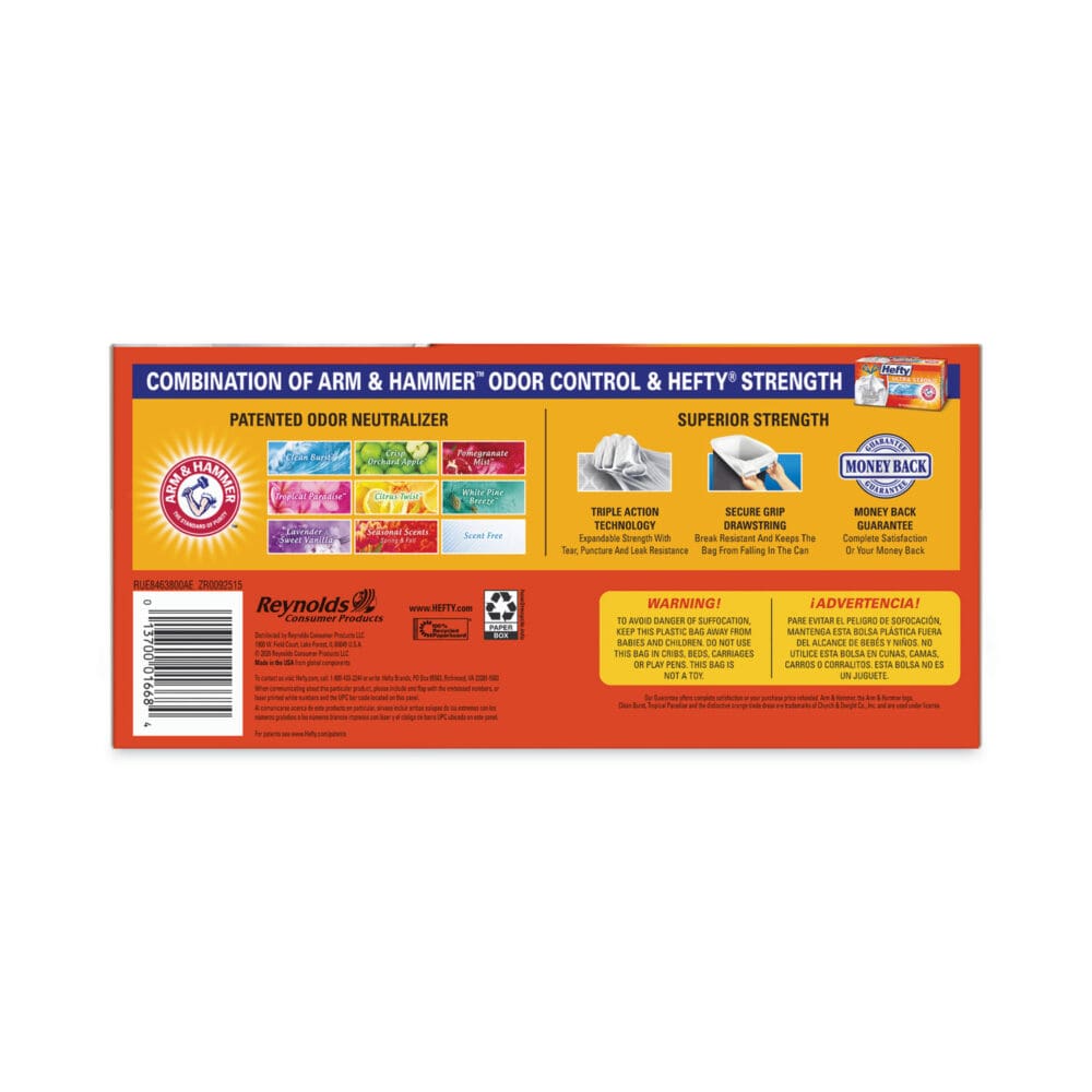 Ultra Strong Tall Kitchen and Trash Bags, 13 gal, 0.9 mil, 23.75" x 24.88", White, 40 Bags/Box, 6 Boxes/Carton - Image 4