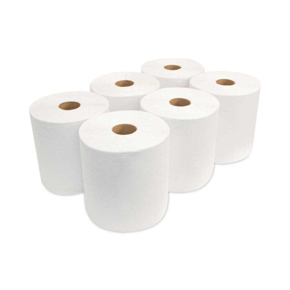 Morsoft Universal Roll Towels, 1-Ply, 8" x 700 ft, White, 6 Rolls/Carton - Image 3