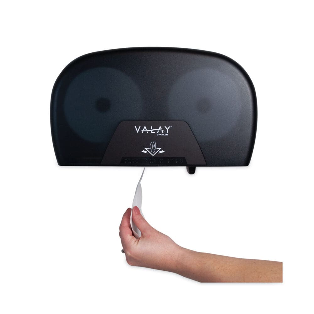Morsoft Plastic Small Core Tissue Dispenser, 5.4 x 8.51 x 13.55, Black - Image 3