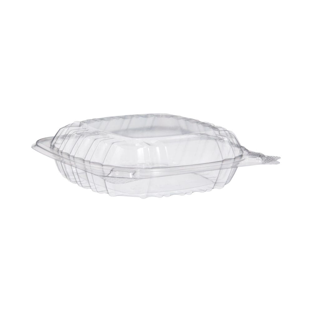 ClearSeal Hinged-Lid Plastic Containers, Sandwich Container, 13.8 oz, 5.4 x 5.3 x 2.6, Clear, Plastic, 500/Carton - Image 5