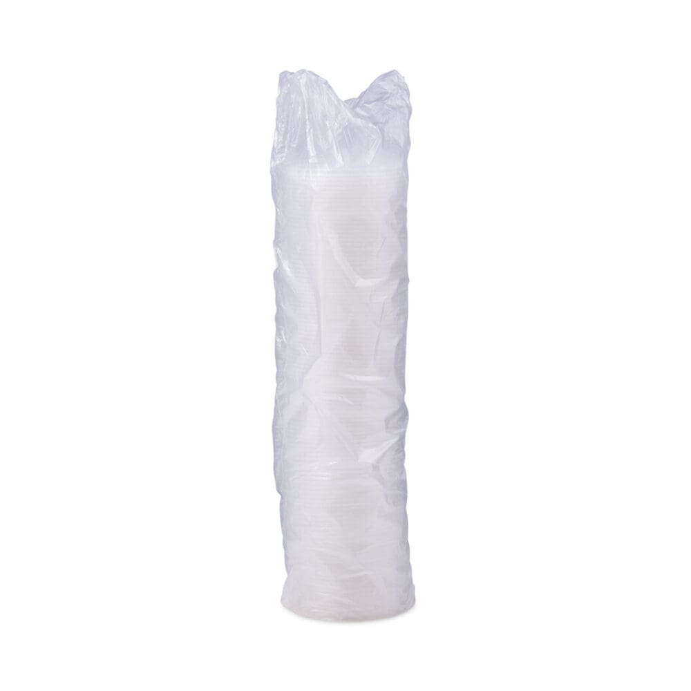 Lift n' Lock Plastic Hot Cup Lids, With Straw Slot, Fits 10 oz to 14 oz Cups, Translucent, 100/Sleeve, 10 Sleeves/Carton - Image 3