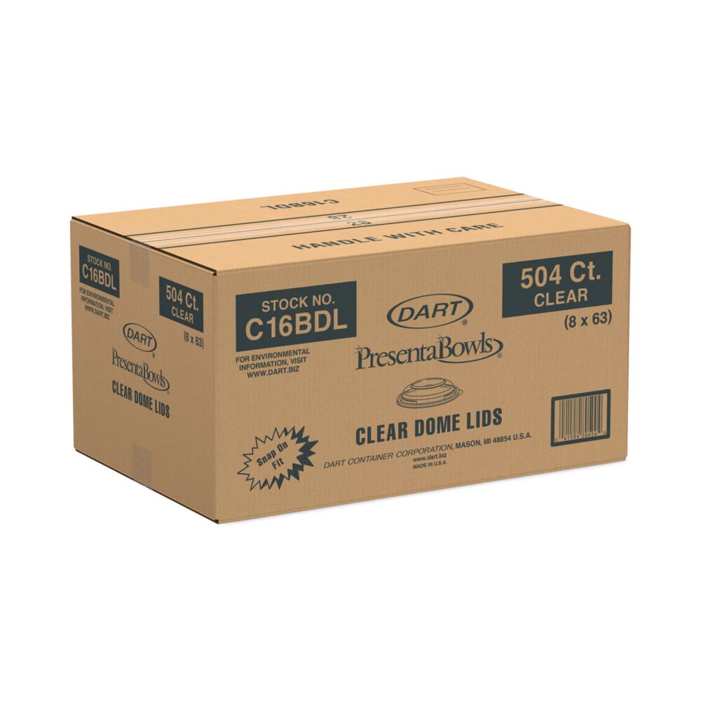 PresentaBowls Clear Dome Lids, 5.4 Diameter x 1.1 h, Plastic, 504/Carton - Image 3