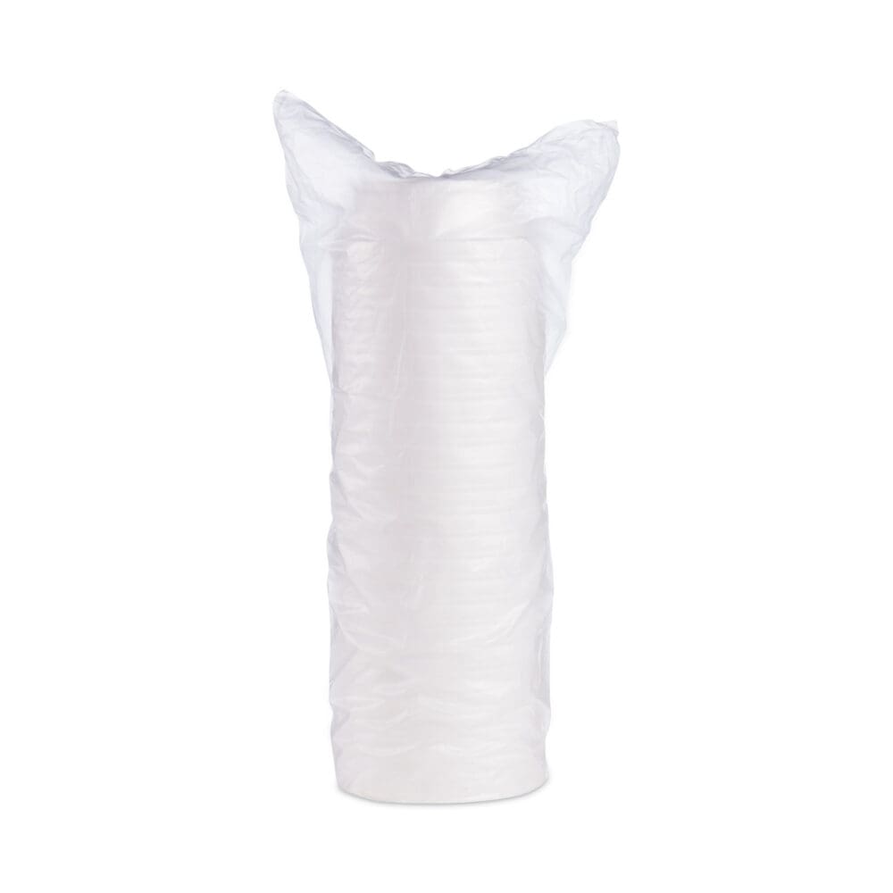 Foam Container, Squat, 8 oz, 4.63" Diameter x 1.13"h, White, 500/Carton - Image 2