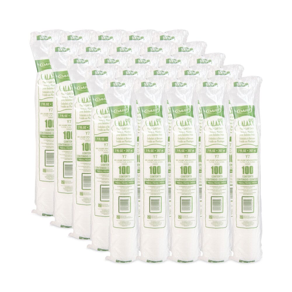 High-Impact Polystyrene Cold Cups, 7 oz, Translucent, 100 Cups/Sleeve, 25 Sleeves/Carton - Image 4