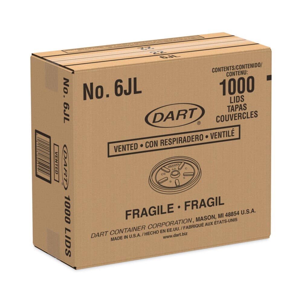 Plastic Lids for Foam Containers, Vented, Fits 3.5-6 oz, White, 100/Pack, 10 Packs/Carton - Image 2