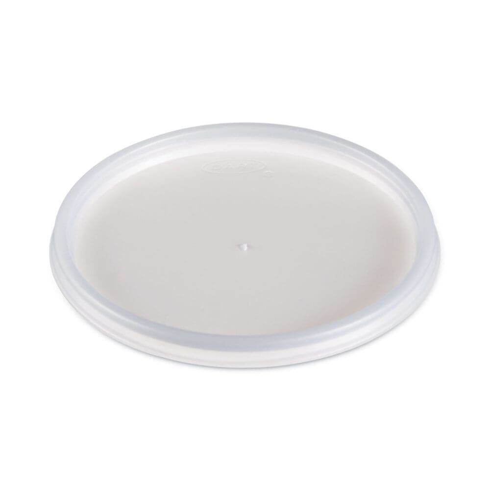 Plastic Lids for Foam Cups, Bowls and Containers, Flat, Vented, Fits 6-32 oz, Translucent, 100/Pack, 10 Packs/Carton - Image 6