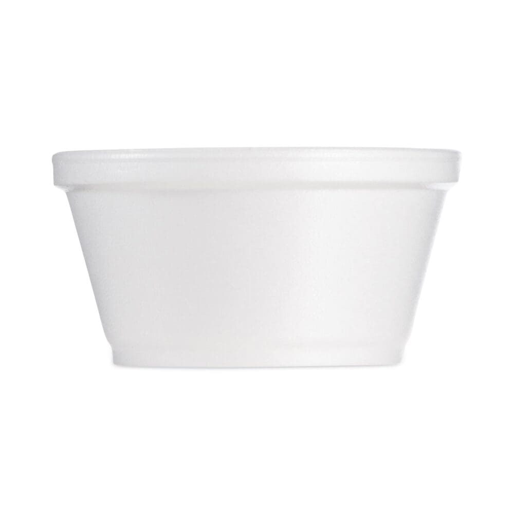 Foam Container, Extra Squat, 8 oz, White, 1,000/Carton - Image 8