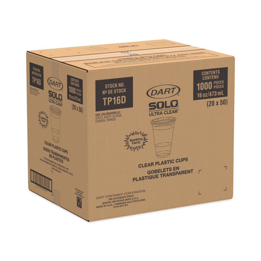 Ultra Clear PET Cups, 16 oz, Squat, 50/Pack - Image 5