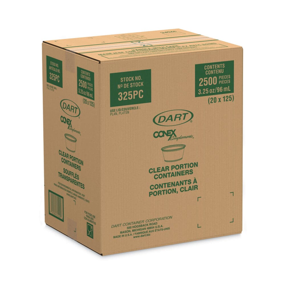 Conex Complements Portion/Medicine Cups, 3.25 oz, Clear, 125/Bag, 20 Bags/Carton - Image 4