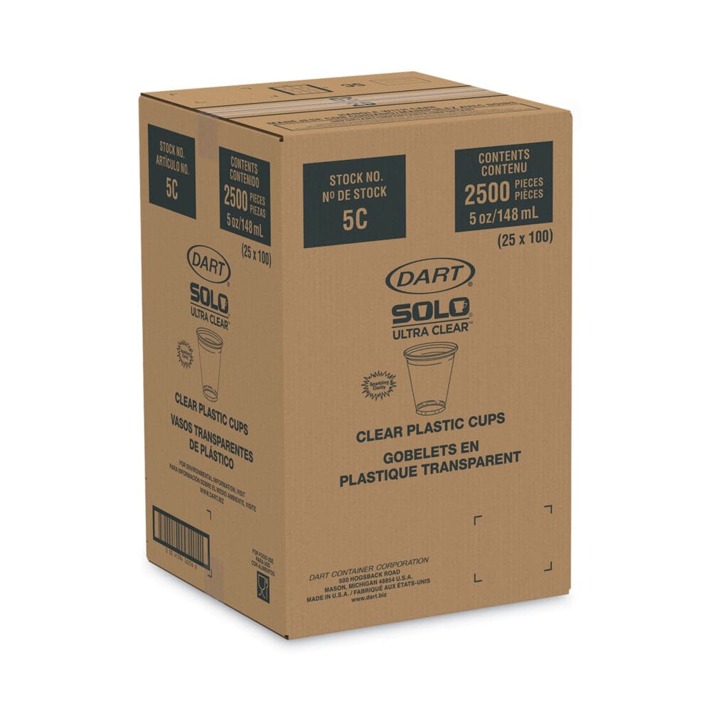 Ultra Clear Cups, 5 oz, PET, 100/Bag, 25 Bags/Carton - Image 2