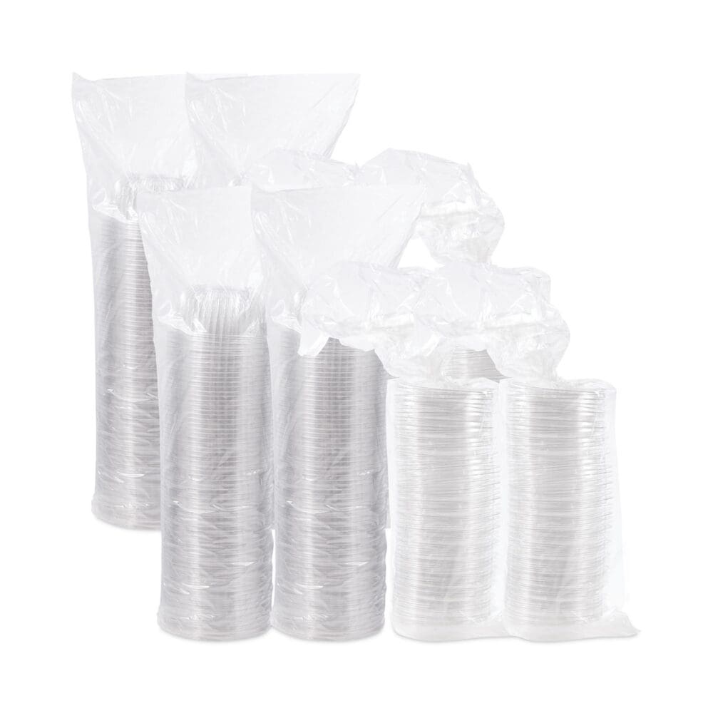 PresentaBowls Bowl/Lid Combo-Paks, Dome Lid, 16 oz, Clear, Plastic, 63/Pack, 4 Packs/Carton - Image 3