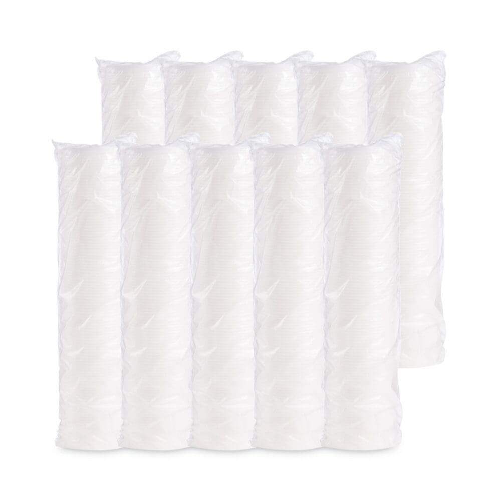 Plastic Lids for Foam Containers, Vented, Fits 3.5-6 oz, White, 100/Pack, 10 Packs/Carton - Image 4