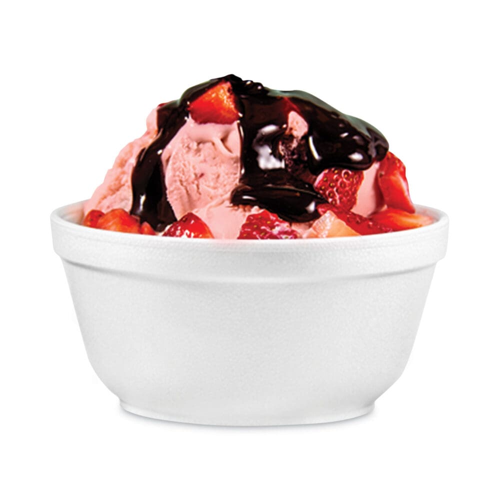 Foam Bowls, 10 oz, White, 50/Pack, 20 Packs/Carton - Image 4
