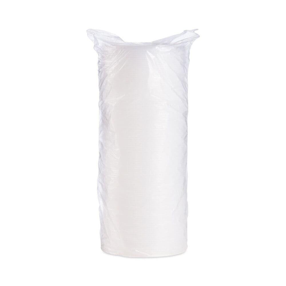 Plastic Lids for Foam Cups, Bowls and Containers, Flat, Vented, Fits 6-32 oz, Translucent, 100/Pack, 10 Packs/Carton - Image 3