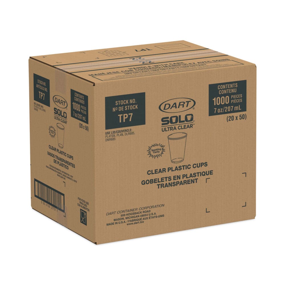 Ultra Clear Cups, 7 oz, PET, 50/Bag, 20 Bags/Carton - Image 2
