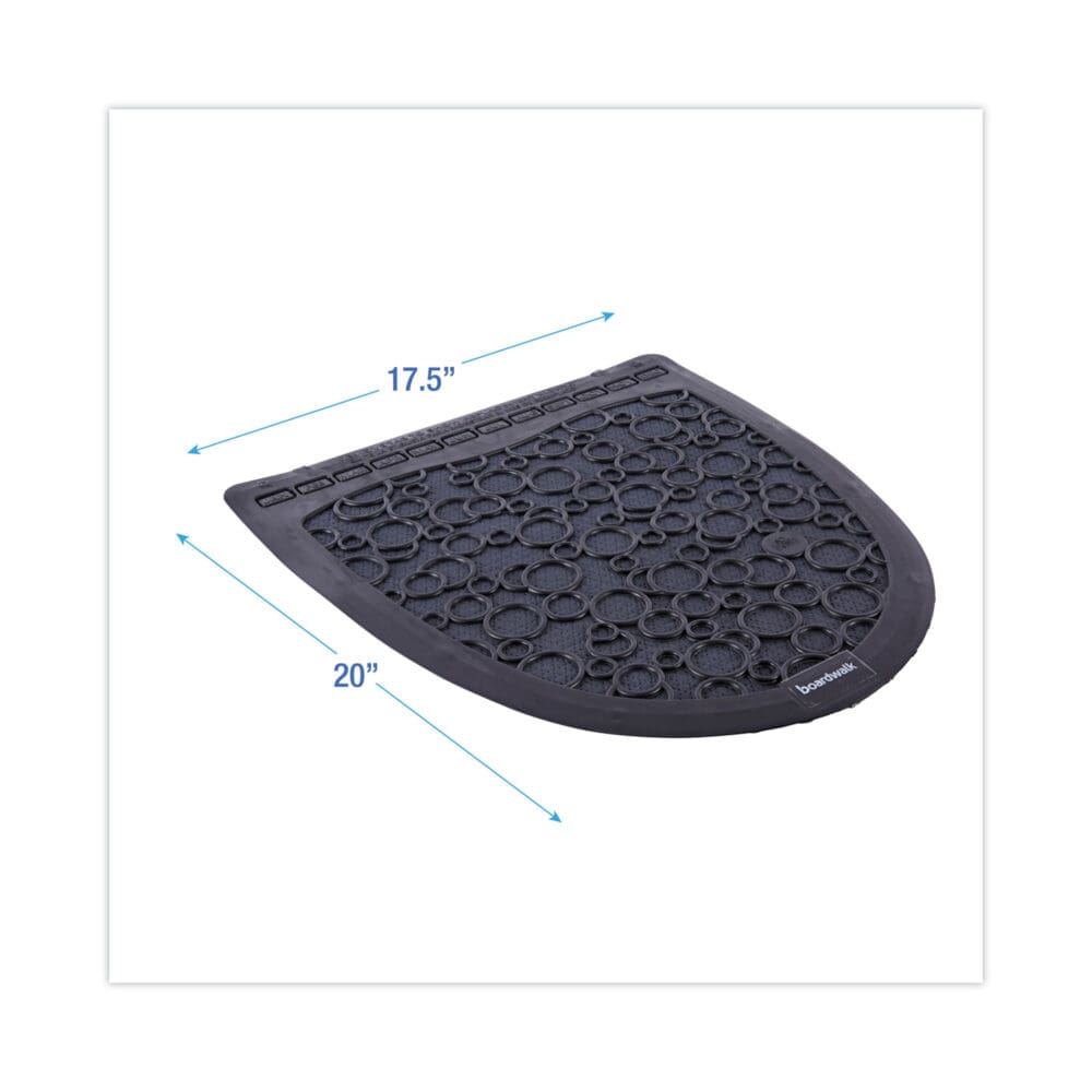 Urinal Mat 2.0, Rubber, 17.5 x 20, Black/Black, 6/Carton - Image 6