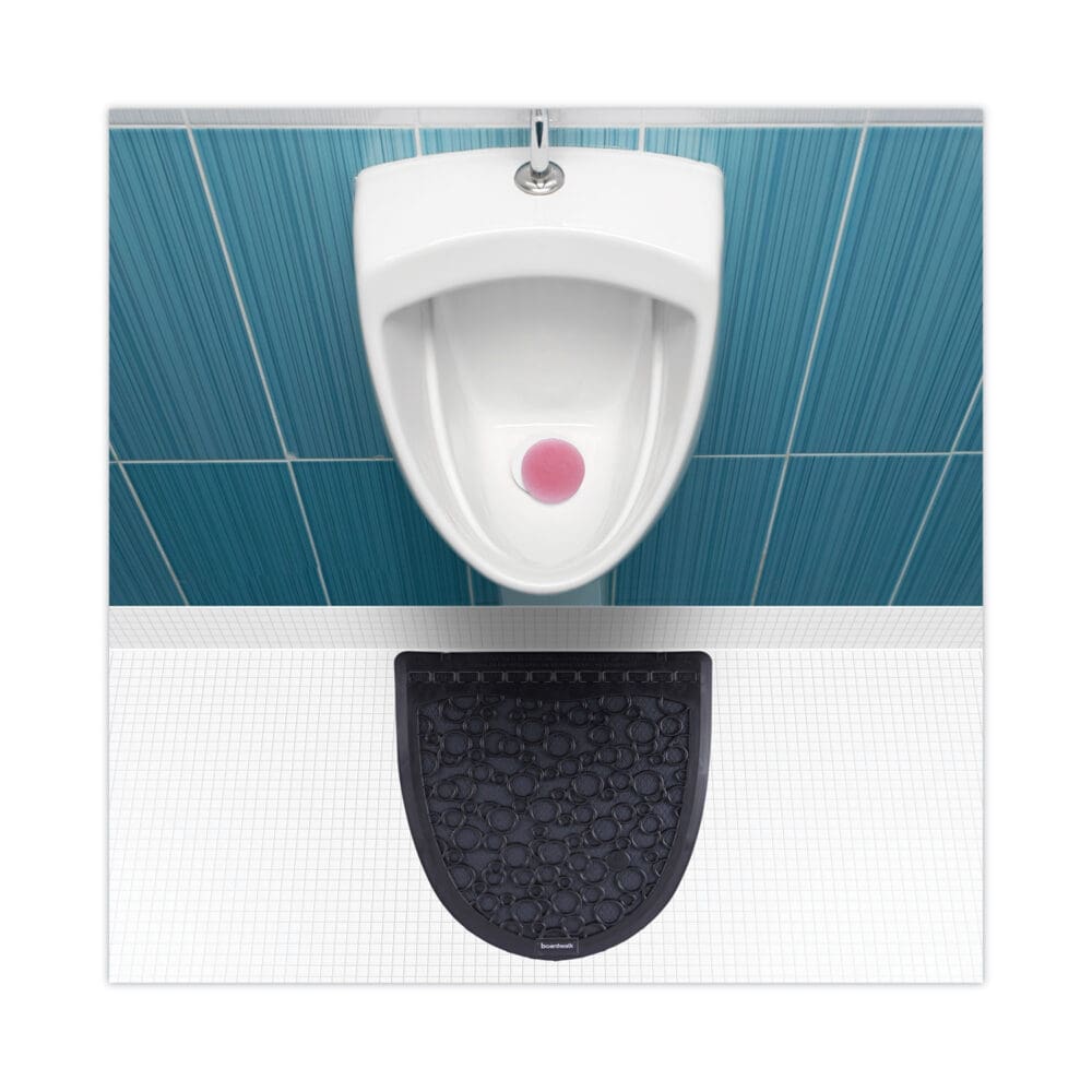 Urinal Mat 2.0, Rubber, 17.5 x 20, Black/Black, 6/Carton - Image 4