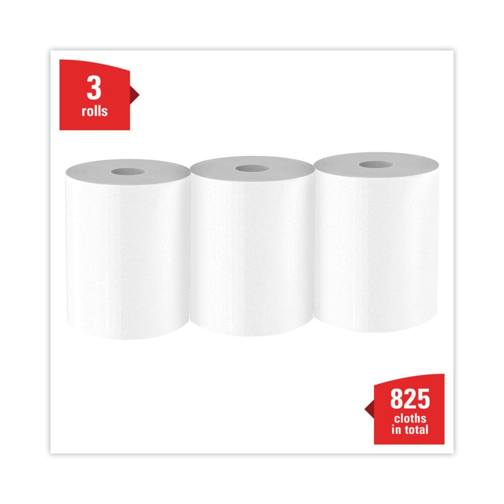 X70 Cloths, Center-Pull, 9.8 x 12.2, White, 275/Roll, 3 Rolls/Carton - Image 8