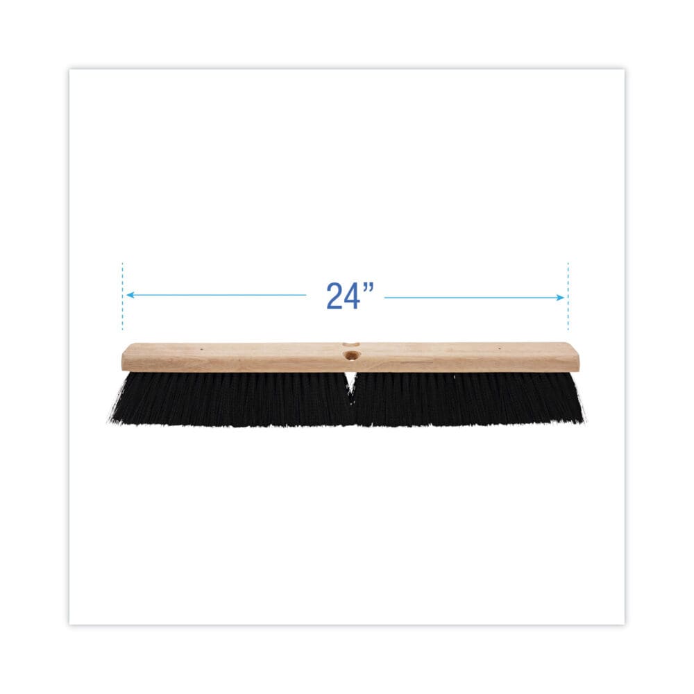 Floor Brush Head, 3" Black Polypropylene Bristles, 24" Brush - Image 5