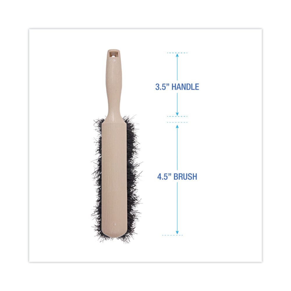 Counter Brush, Black Tampico Bristles, 4.5" Brush, 3.5" Tan Plastic Handle - Image 2