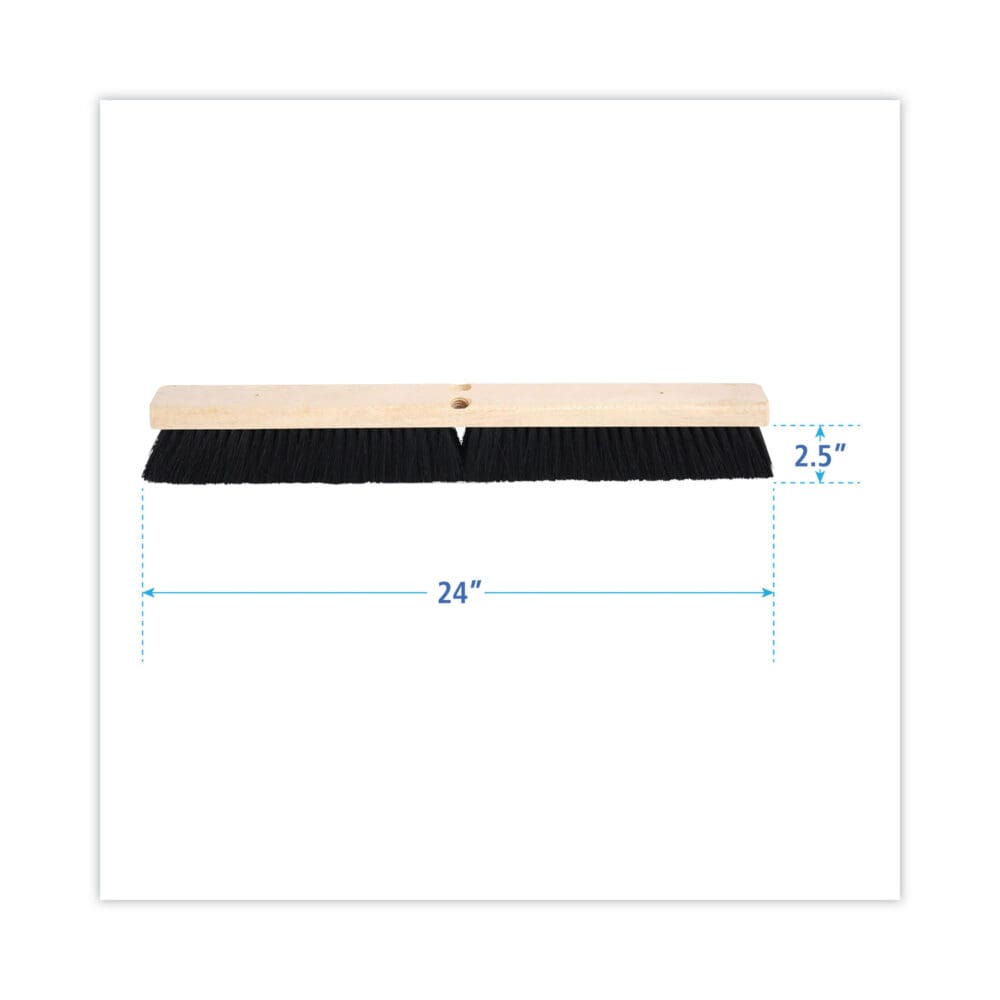 Floor Brush Head, 2.5" Black Tampico Fiber Bristles, 24" Brush - Image 5