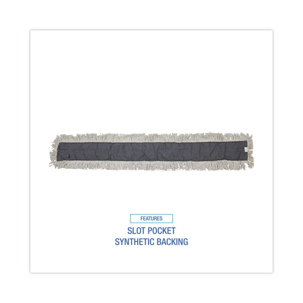 Disposable Dust Mop Head, Cotton, Cut-End, 60w x 5d - Image 2
