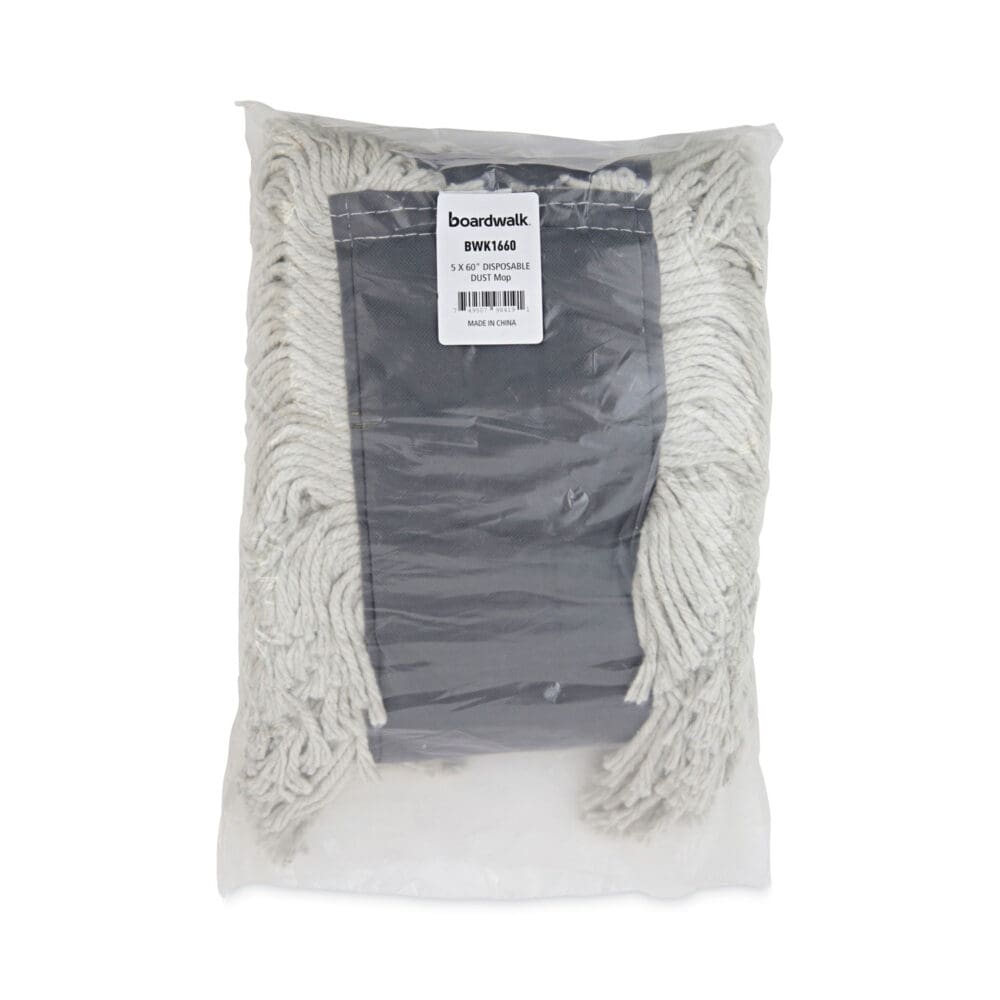 Disposable Dust Mop Head, Cotton, Cut-End, 60w x 5d - Image 5