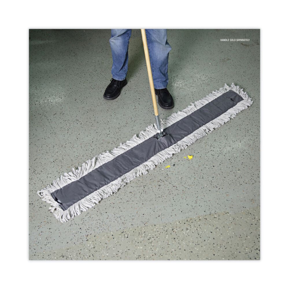 Disposable Dust Mop Head, Cotton, Cut-End, 60w x 5d - Image 4