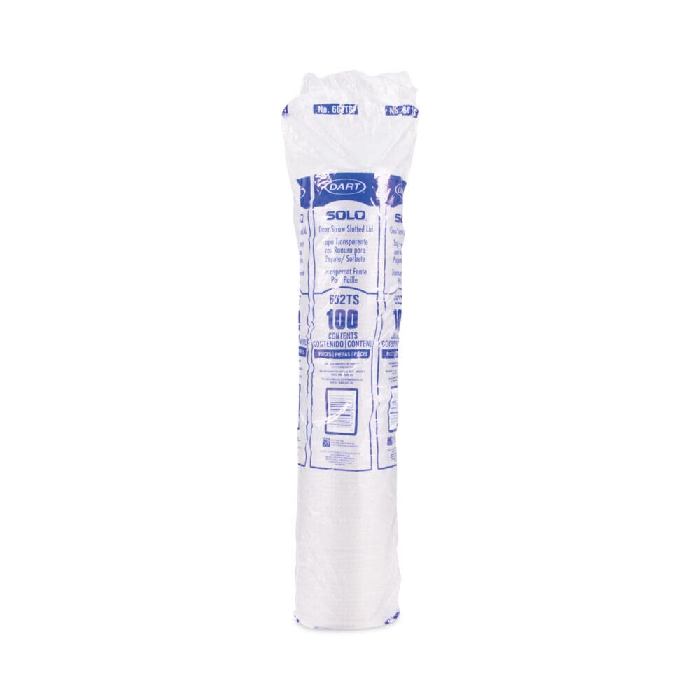 Straw-Slot Cold Cup Lids, Fits 9 oz to 20 oz Cups, Clear, 100/Pack - Image 6