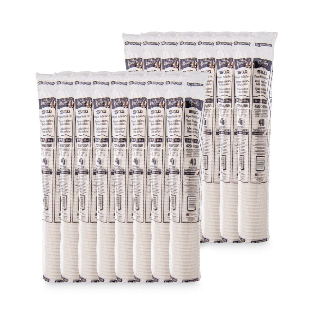 Single-Sided Poly Paper Hot Cups, 20 oz, White, 600/Carton - Image 3