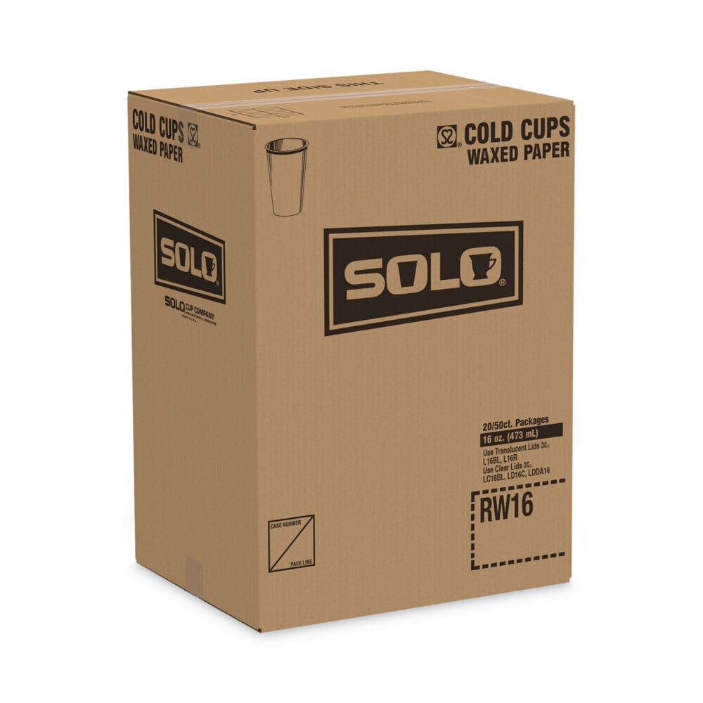 Symphony Treated-Paper Cold Cups, ProPlanet Seal, 16 oz, White/Beige/Red, 50/Bag, 20 Bags/Carton - Image 2