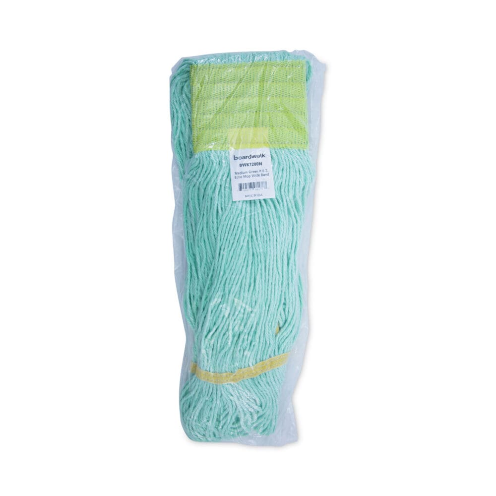 EcoMop Looped-End Mop Head, Recycled Fibers, Medium Size, Green - Image 6