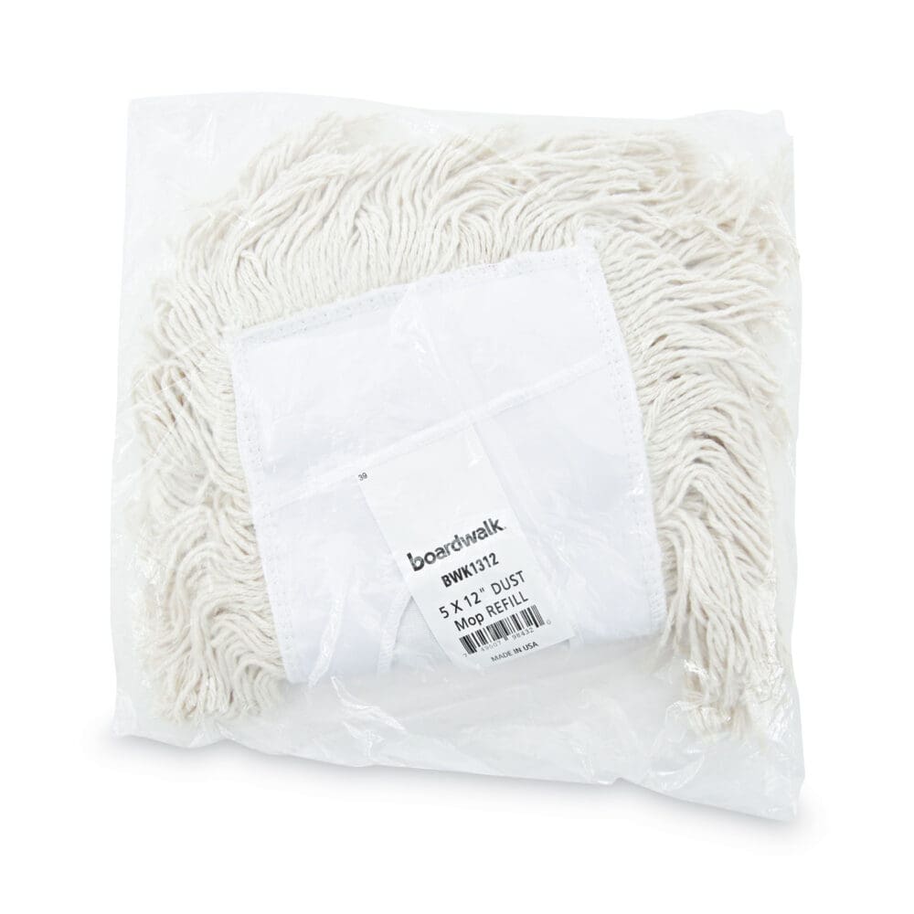 Mop Head, Dust, Cotton, 12 x 5, White - Image 4