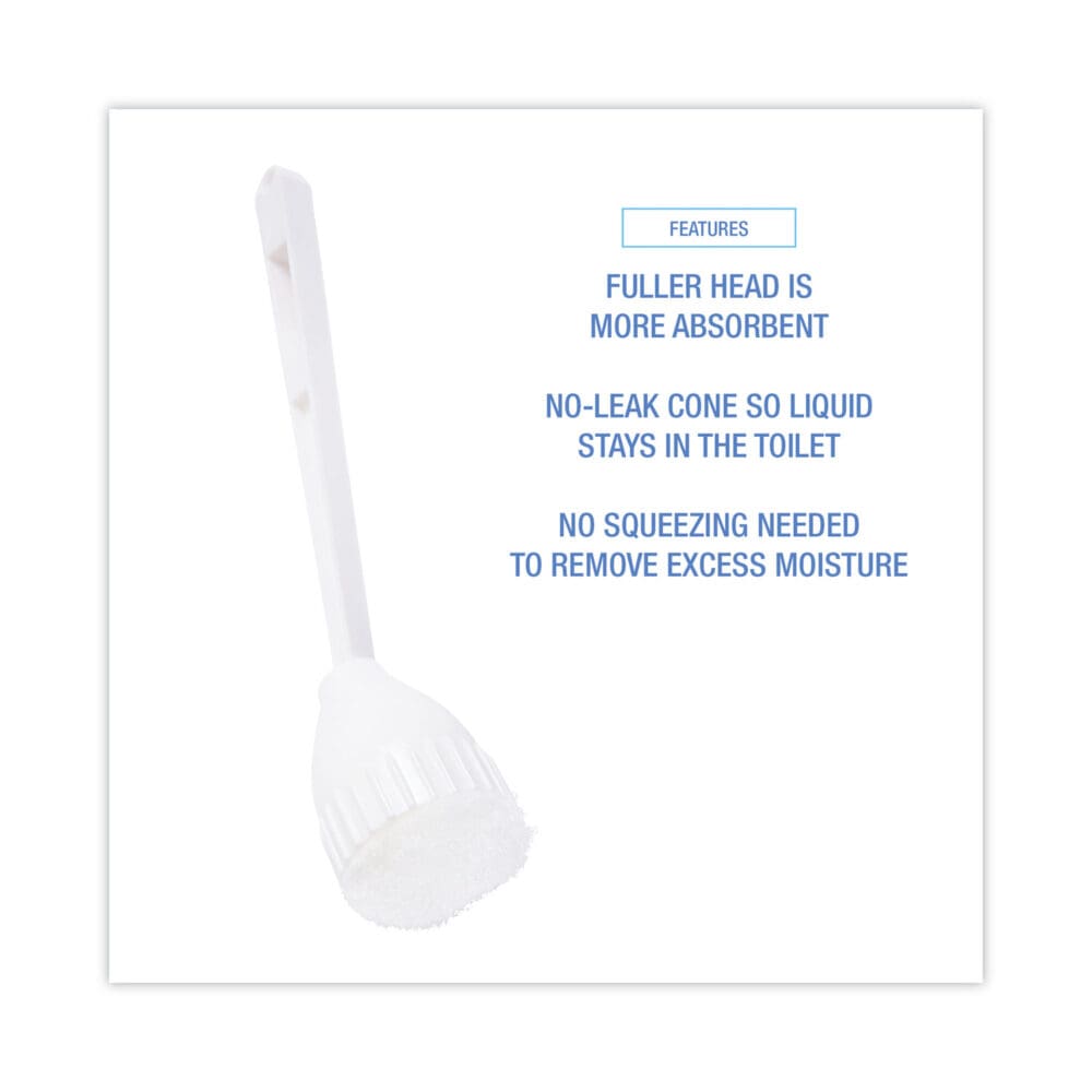 Cone Bowl Mop, 10" Handle, 2" Mop Head, White, 25/Carton - Image 2