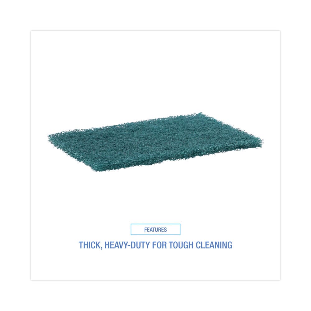 Heavy-Duty Scour Pad, 6 x 9, Green 15/Carton - Image 3