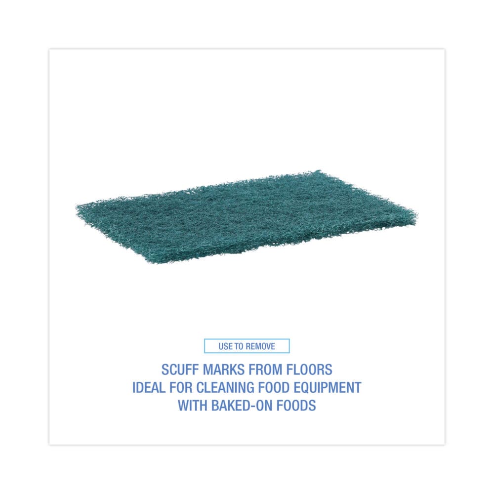 Heavy-Duty Scour Pad, 6 x 9, Green 15/Carton - Image 2