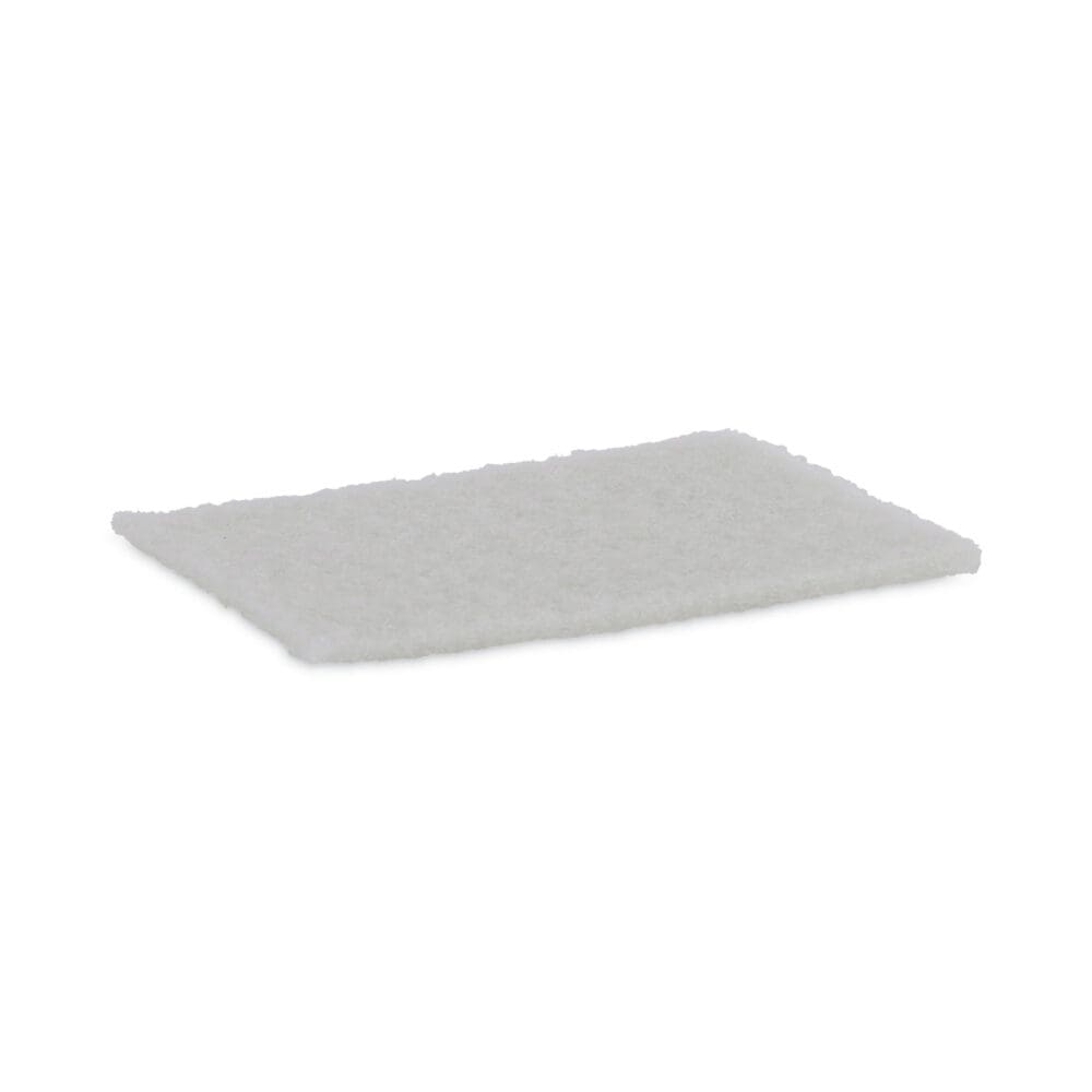 Light Duty Scour Pad, White, 6 x 9, White, 20/Carton - Image 6