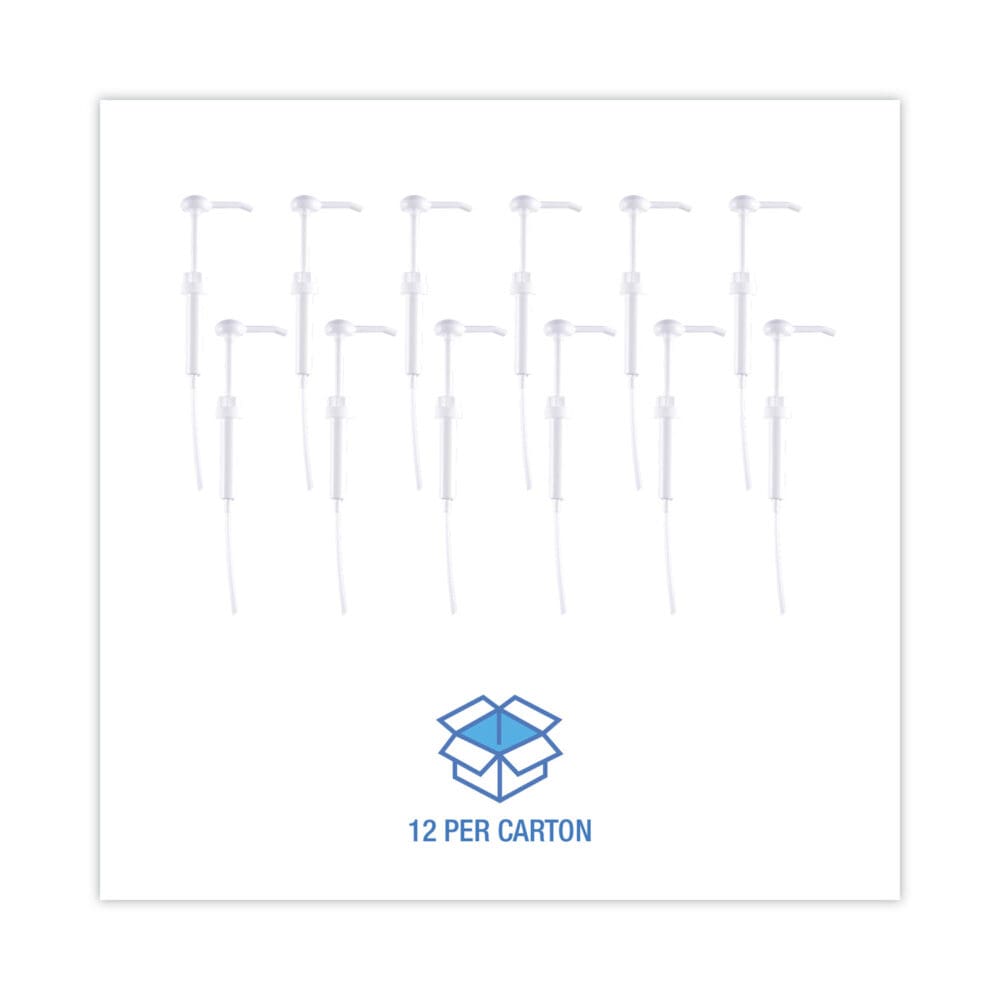 Siphon Pump, 1 oz/Pump, For 1 gal Bottles, Plastic, 12" Tube, White, 12/Carton - Image 2