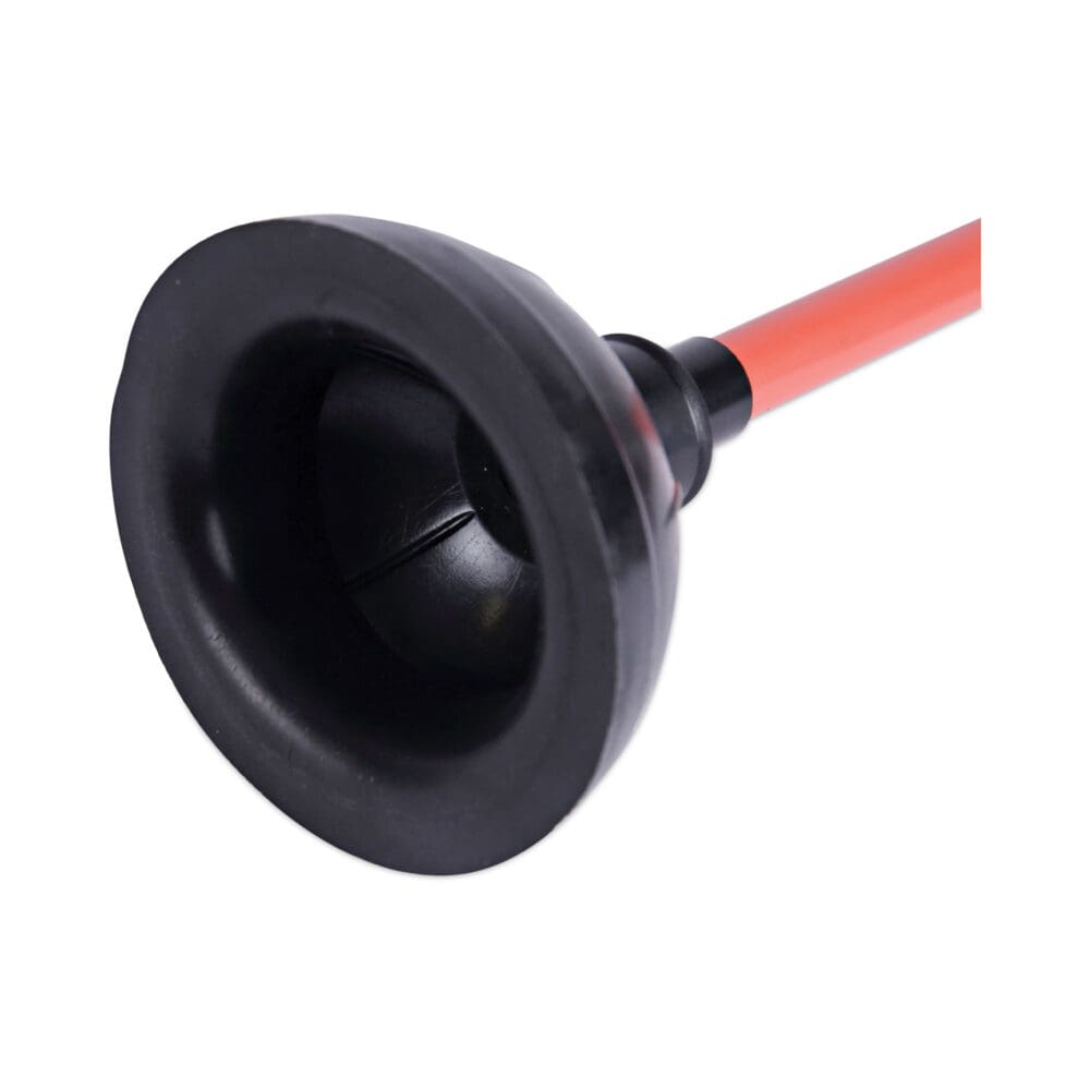 Toilet Plunger, 18" Plastic Handle, 5.63" dia, Red/Black, 6/Carton - Image 5