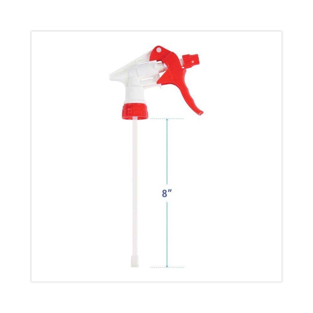 Trigger Sprayer 250, 8" Tube, Fits 16-24 oz Bottles, Red/White, 24/Carton - Image 5