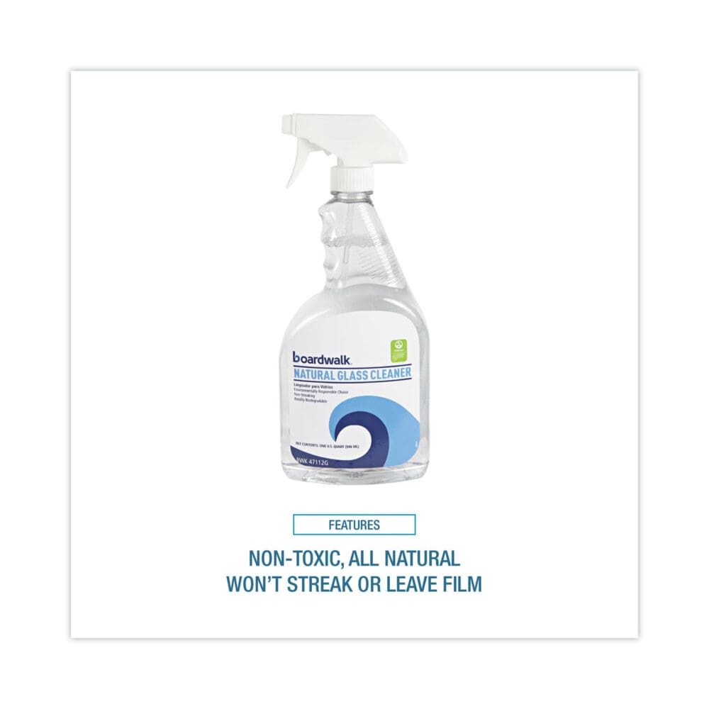 Natural Glass Cleaner, 32 oz Trigger Spray Bottle, 12/Carton - Image 3