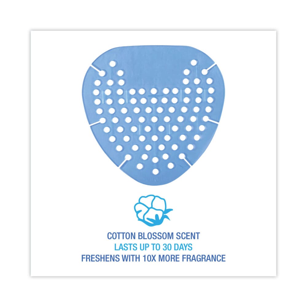 Gem Urinal Screens, Cotton Blossom Scent, Blue, 12/Box - Image 2