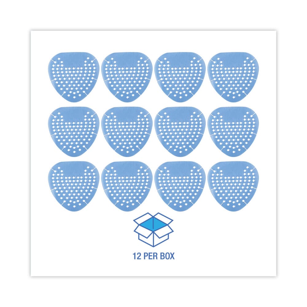 Gem Urinal Screens, Cotton Blossom Scent, Blue, 12/Box - Image 3