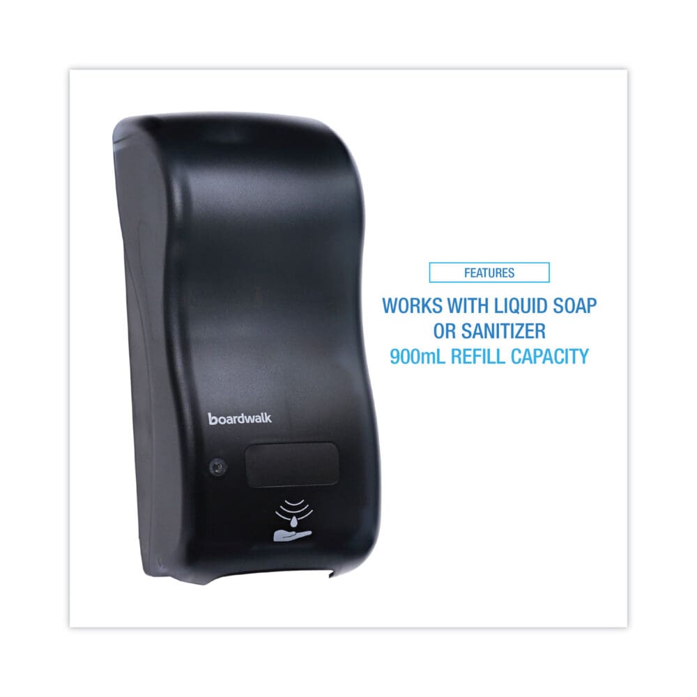 Bulk Fill Soap Dispenser, 900 mL, 5.5 x 4 x 12, Black - Image 3